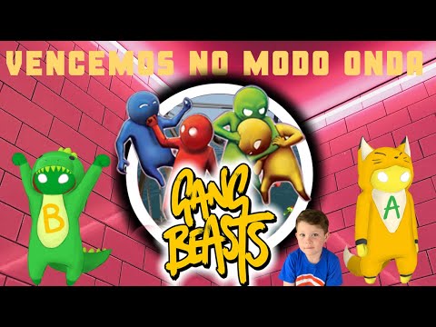 Vencemos no gang beasts em equipe   Gameplay PS4   GANG BEASTS WAVES Family Battle