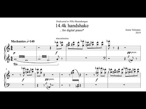 Jonne Valtonen - 14 4k handshake for digital piano (w/ score)