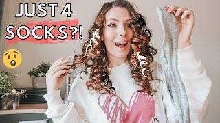 Heatless Curls | Overnight Sock Curls for DEFINED CURLS and MAJOR SHRINKAGE | 2A/2B/2C WAVY HAIR