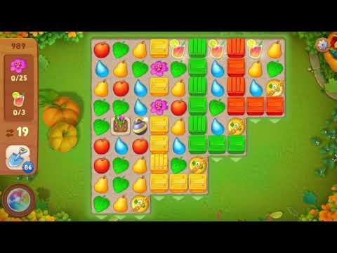 Gardenscapes Level 989 Walkthrough "No Boosters Used"