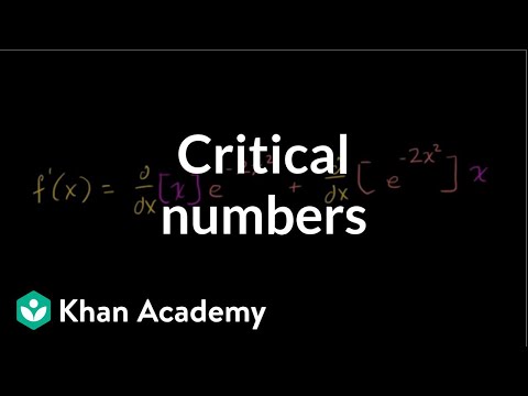 Finding Critical Points Video Khan Academy