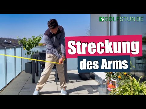 Streckung des linken Arms für den Golfschwung verbessern (Golf-Übung für zu Hause)