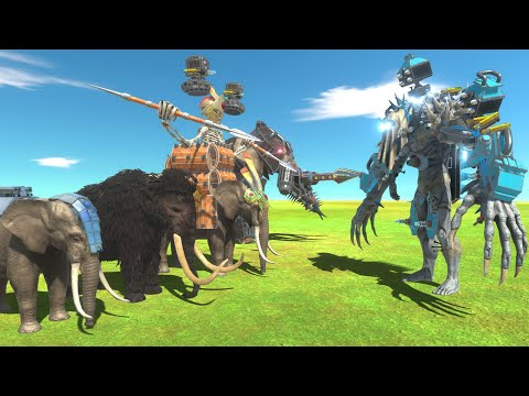 Elephant Team VS Evolution and Scourge - Animal Revolt Battle Simulator