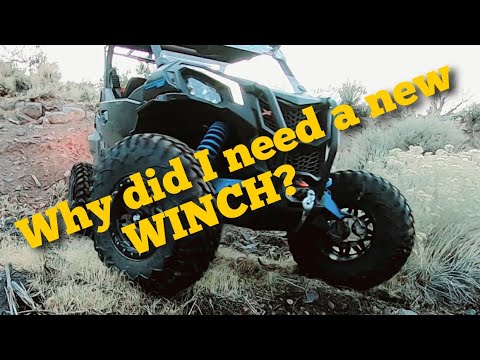 Rough Country winch, Can-Am winch replacement, testing a new winch in the can am maverick sport XRC