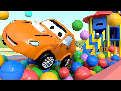 Byggänget rdnar ett bollhav - Byggänget i Bilköping 🚧 Tecknade serier för barn