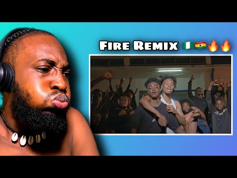 Nigerian 🇳🇬 React To Kwame Vybz ft. Kwesi Arthur - FIRE remix (OFFICIAL VIDEO) 🇳🇬🇬🇭🔥🔥