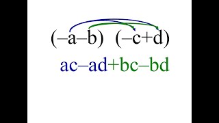 ( –a –b ) ( –c +d )