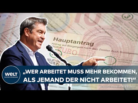 Video Thumbnail: STREIT UM BÜRGERGELD: CSU-Chef Söder will Erhöhung verschieben! "Wer arbeitet muss mehr bekommen..."
