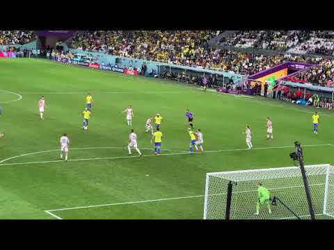 Live from Qatar Neymar's Insane goal from stadium view Brazil v Croatia 2022 World Cup QF