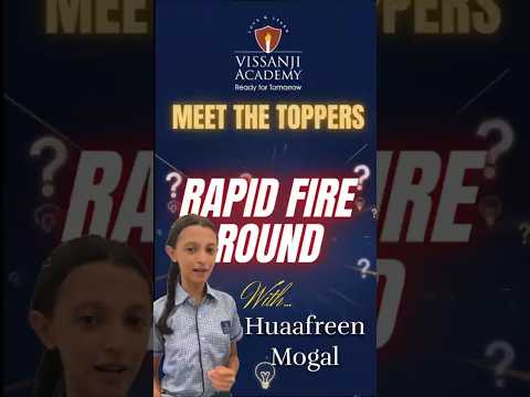 Rapid Fire Round with Vissanji Academy Board Toppers!