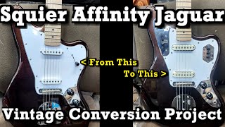 Video thumbnail for Squier Affinity Jaguar Conversion to Traditional Jaguar Setup DEMO 26:30 by fnaguitarplayer9