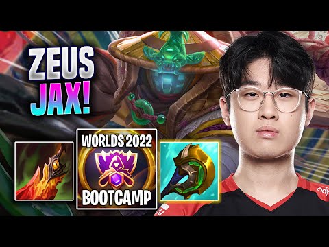 ZEUS IS SO GOOD WITH JAX! - T1 Zeus Plays Jax TOP vs Aatrox! | Bootcamp 2022