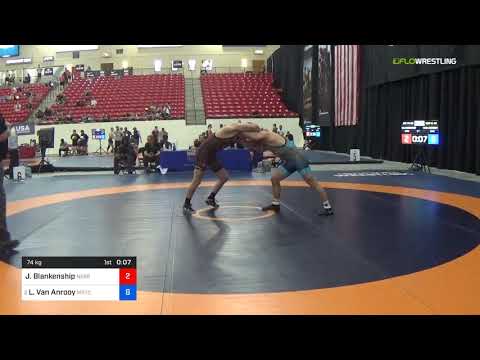 2018 Marine Corps US Open/UWW Junior Freestyle 74 Con 16 #2 - Johnny Blankenship (Nebr) Vs. Layne