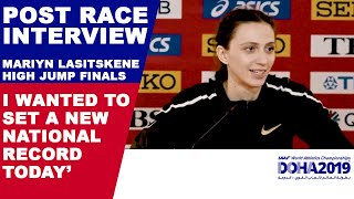 Download lagu RUSSIAN ATHLETE MARIYN LASITSKENE IN HIGH JUMP PRESS CONFERENCE | World Athletics Championships 2019 mp3