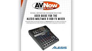 Video thumbnail for EASY Setup Guide for Alesis Multimix 8 USB FX Mixer for Streaming and Virtual Instruction by AV Now Fitness Sound