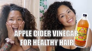 HOW & WHY ACV RINSE TUTORIAL | BEFORE & AFTER APPLE CIDER VINEGAR RINSE | CLARIFY SCALP + HAIR