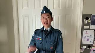 Getting ready from head to toe in your Air Cadet Uniform - WO1 Seto