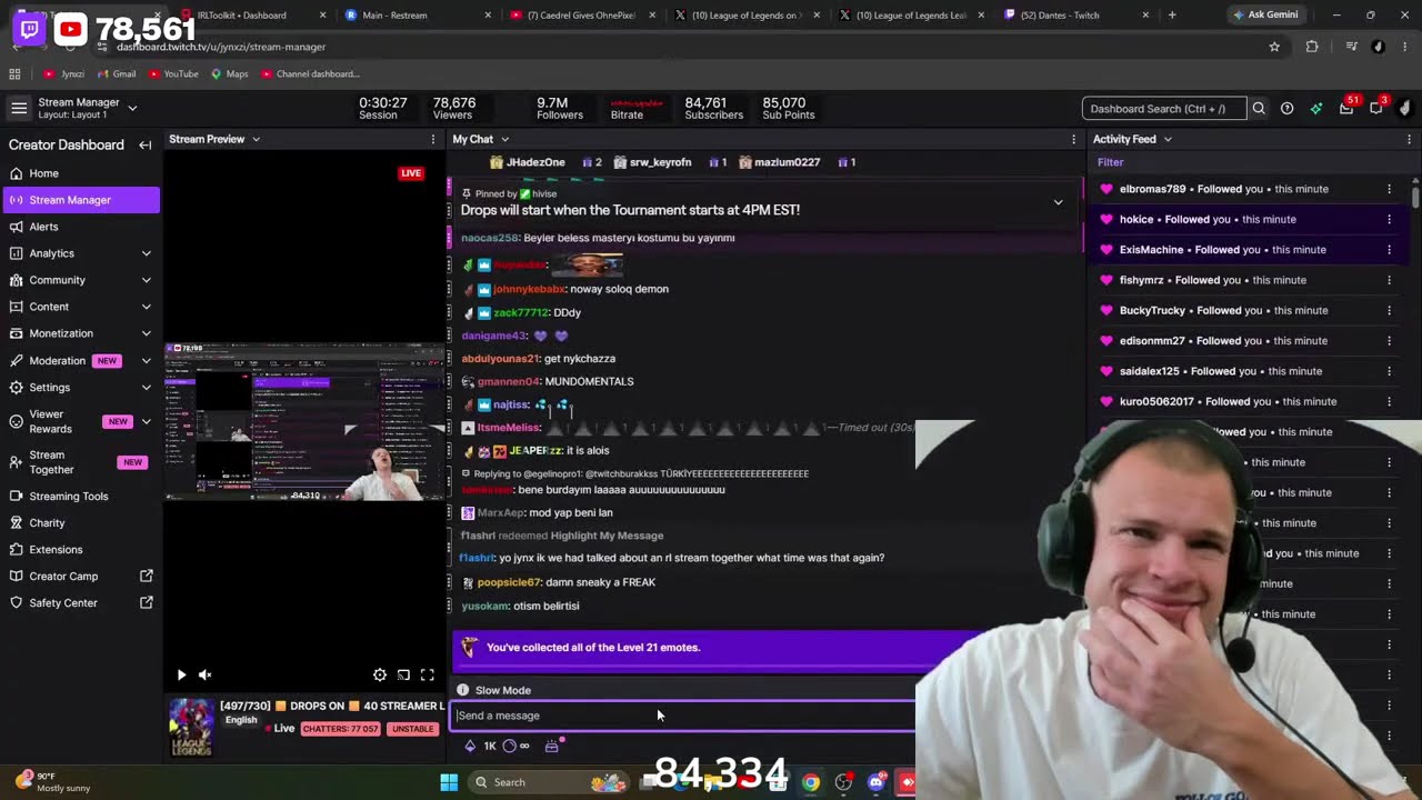 Tournoi LoL de Jynxzi : Team xQc remporte tout, record historique de 417 000 viewers