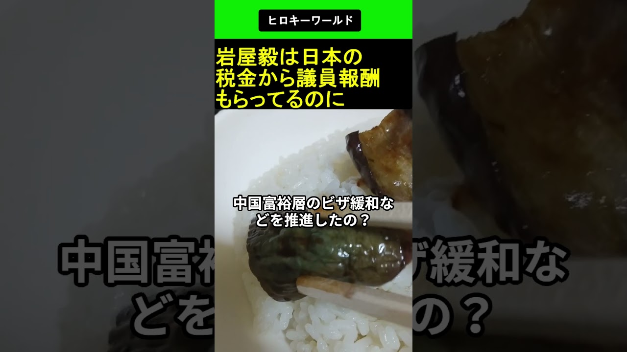 岩屋毅 は日本の税金から議員報酬もらってるのに 2026.04.01 ヒロキーワールド #shorts