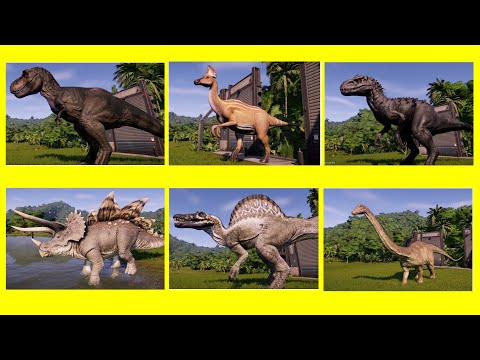 Jurassic World Evolution 72  Dinosaurs T-rex Indoraptor Indominus Rex Indoraptor Spinosaurus  Blue