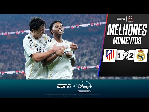 Gols e lances de Real Madrid x Atlético de Madri