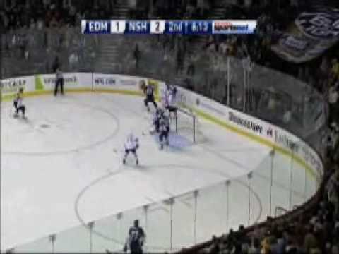 Gilbert Brule scores his 27th NHL goal (March 2, 2010).wmv