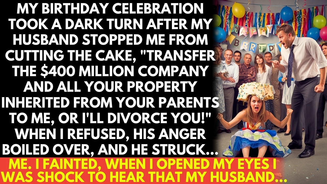 My birthday destroyed when my husband demanded my inherited $400M company or a divorce! When I...