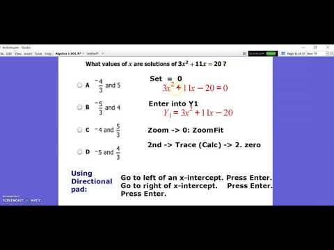 Graphing Calculator Tips - Zeros