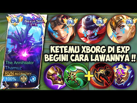 NYOBAIN ITEM SEMI TANK THAMUZ LAWAN XBORG DI EXP LANE‼️GAMEPLAY TOP GLOBAL THAMUZ - MLBB