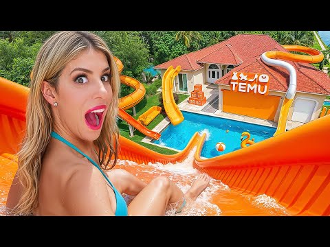 I Built a Backyard Waterpark Using ONLY Temu vs Tik Tok Items