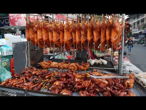 Grill Meats & Testy on The Street @Phsa Olympic - Yummy Grill Ducks, Chickens, Fish, Quail & Pork