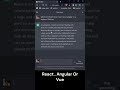 Lets Ask Chat GPT Which One Should I Learn First React Vue Or Angular As A Beginner