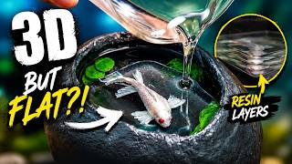 The SECRET to a realistic 3D effect: Layered Resin painting @LETSRESIN