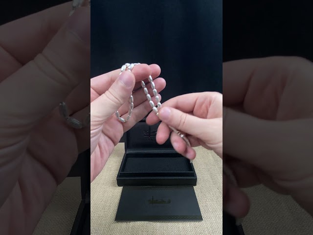 سبحة فضة بيضوي عيار 925 بوزن 20جرام