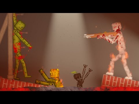 Melon Humans Fight People On Lava Map in People Playground