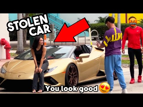 INSANE GOLD DIGGER PRANK !!🤑😍(Stolen Car)