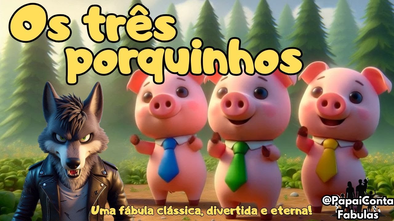 Fábula - Os três porquinhos - Historinha para divertir e aprender!