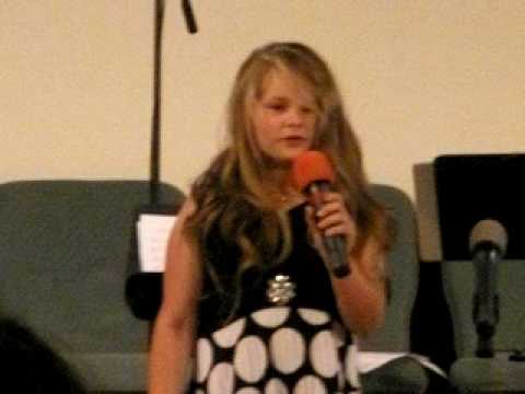 Church singing 9 year old STAR!!