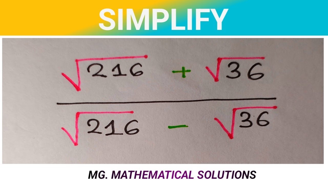 A Nice Square Root Problem | How To  Simplify??  #squareroot #maths #tricks #viralvideo #olympiad