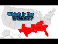 SOUTHERN STATES Ranked WORST To BEST