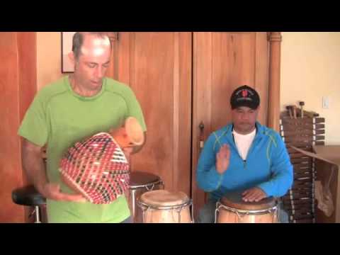 4 Shekere (chekere) DEMO of Pacific Coast Shekeres by Mike P w/Stan Corpus on Manito Congas