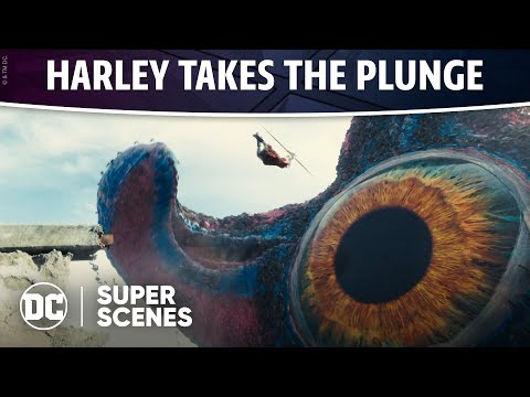 Thumbnail of the video: DC Super Scenes: Harley Takes The Plunge