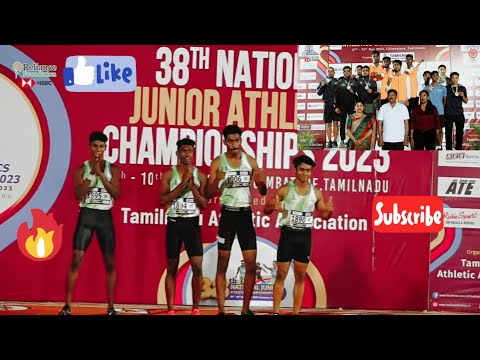 4*100m relays final (U-20) boys at 38TH - National Junior Athletics Championship 2023