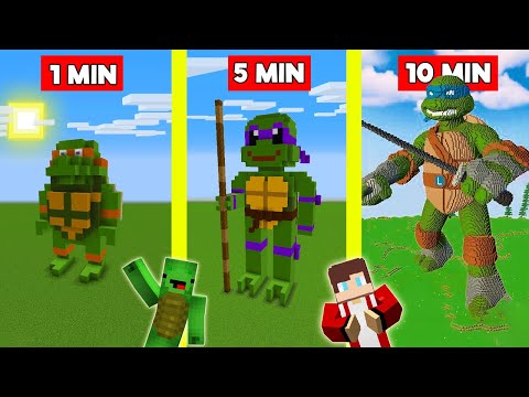 EPIC Ninja Turtle House Build Battle – Noob vs Pro!!