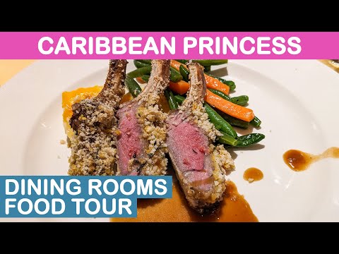 Caribbean Princess: Main Dining Rooms Food Tour