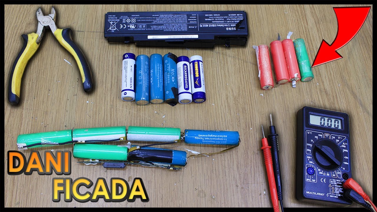 Como recuperar e carregar baterias de notebook ! Lítio - Li-íon,  lítio- polímero