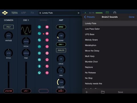 BrainZ Iap for Tera Pro (Modular PolySynth) by VirSyn