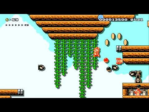 Crossing Over Bowser Valley by Yummy - SUPER MARIO MAKER - NO COMMENTARY 1bc