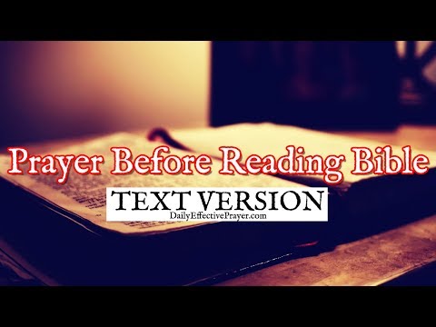Prayer Before Reading The Bible (Text Version - No Sound) Video