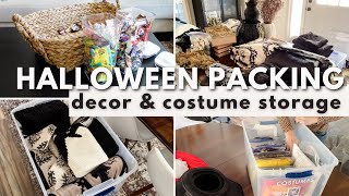 HALLOWEEN DECOR STORAGE TIPS | How To Pack And Organize Halloween Decorations, Costumes, & Candy